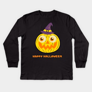 newest halloween pumpkin t-shirt Kids Long Sleeve T-Shirt